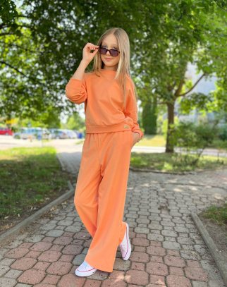 Komplet Dresowy Premium Dla Dziewczynki Milano Orange
