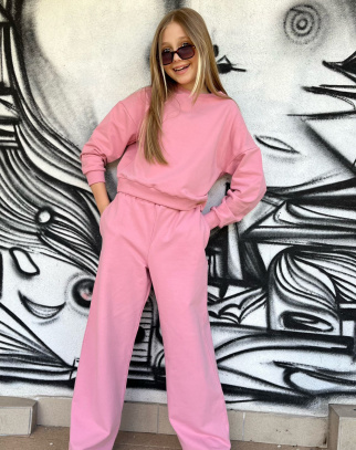 Komplet Dresowy Premium Dla Dziewczynki Milano Pink